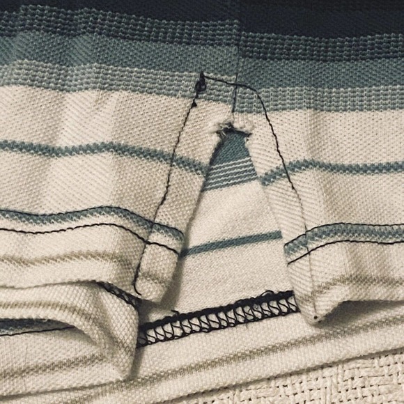 South Pole Polo Shirt Mens Size XL Black Green White Striped With Collar - Picture 16 of 16